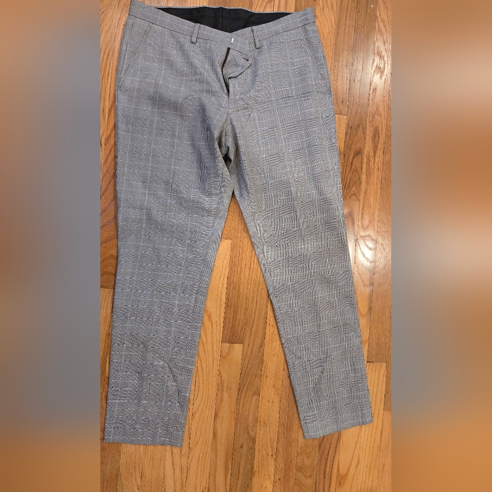 14th & Union Gray Glen Plaid Dress Pants